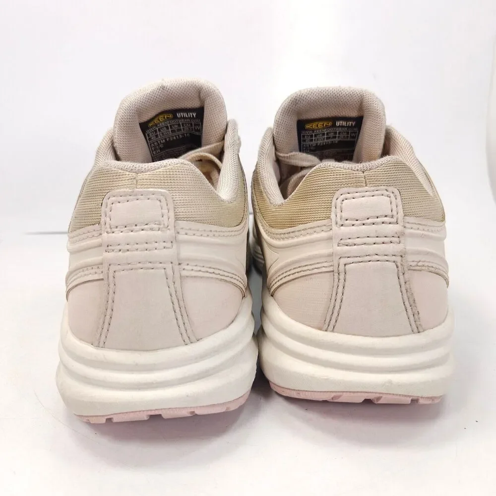 Keen Utility Outdoor Lace Up Steel Toe Shoe Womens Size 9.5 F2413-18 White Safet